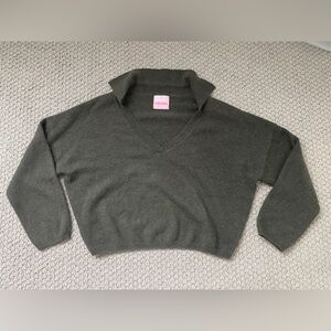 CRUSH 100% Cashmere Slouchy Moe Polo sweater - small (1)